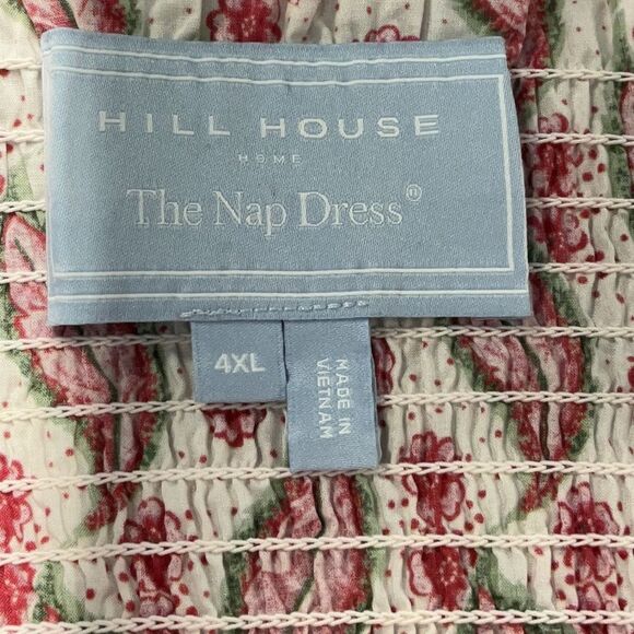 Hill House Ellie Nap Dress Birch Vine Stripe Floral Red Dress Size 4X - Picture 7 of 8